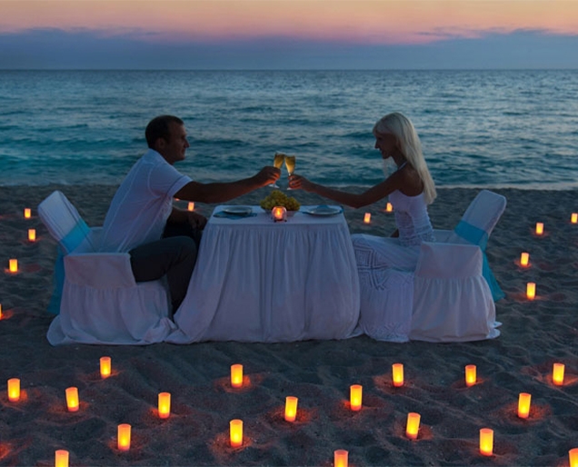 On the Beach Special Romantic  Candle Light Dinner with  Private Decorated canopy