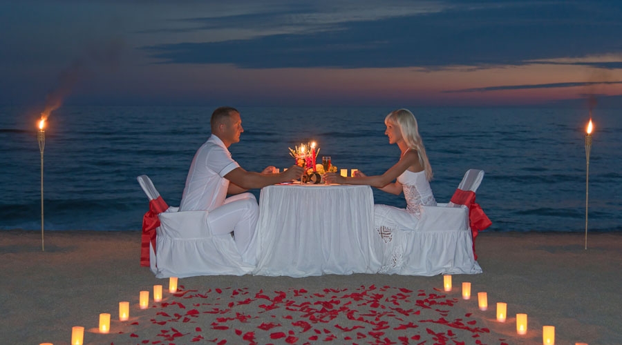 On the Beach Special Romantic  Candle Light Dinner with  Private Decorated canopy